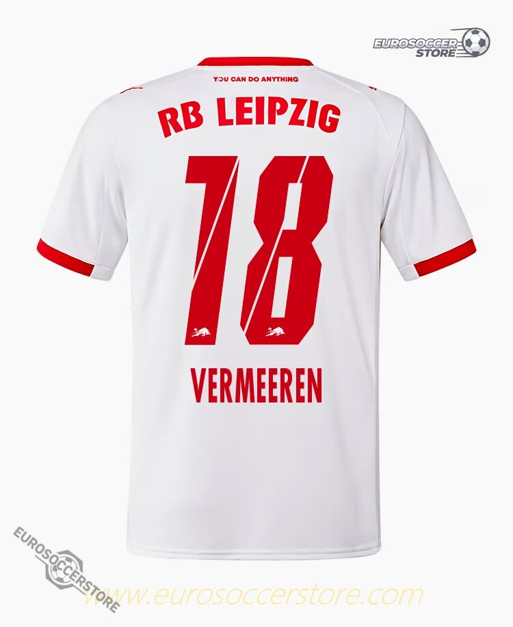 The 25-26 home jersey of RB Leipzig featuring VERMEEREN with the number 18.