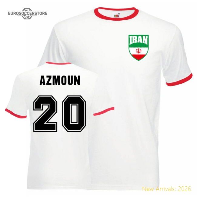 Sardar Azmoun Persian Stars Ringer Tee (white-red) - Cost-effective