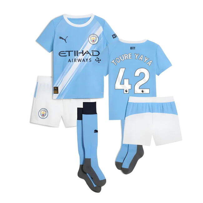 Football Man City Home Mini Kit Toure Yaya #42 Official Licensed F...