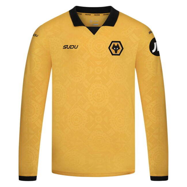 Official 2025-2026 Wolves Long Sleeve Home Shirt - Kids Size (Traor...