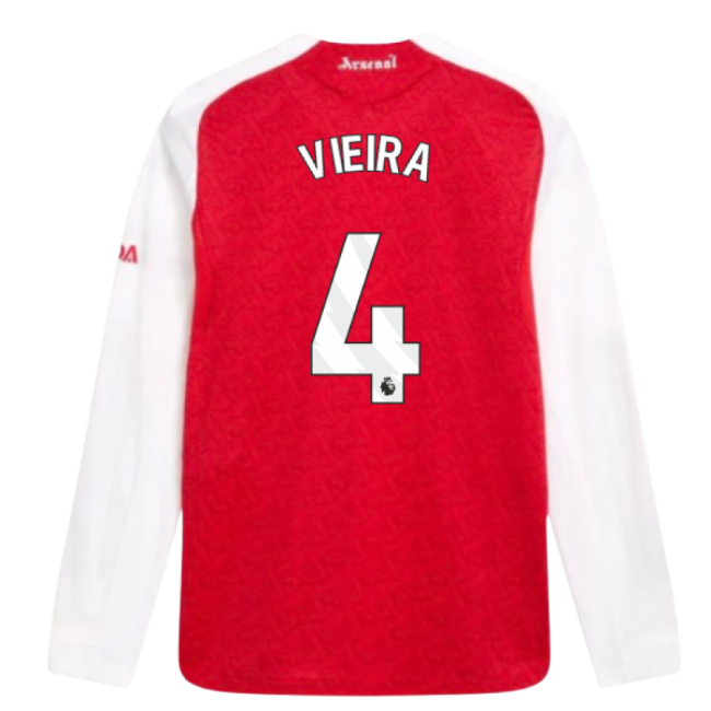 Arsenal 2025-20 Home Football Shirt Vieira Signature 4 L M S