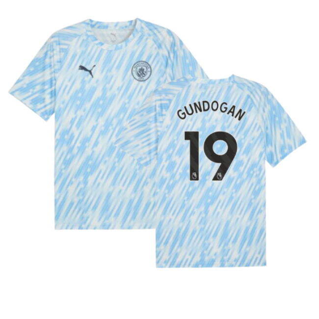 Man City 2025-20 Home Football Shirt - Gundogan 19 L M S