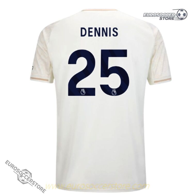 Nottingham Forest 25-26 Season Away Jersey with DENNIS 25 Printing