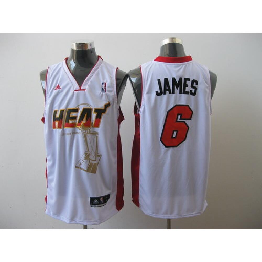 Collector's Item Game-Ready Men's MIA #6 LeBron White Basketball Jersey
