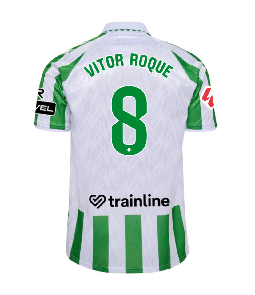 VITOR ROQUE's 8th Home Jersey for Real Betis in the 24-25 Season.
