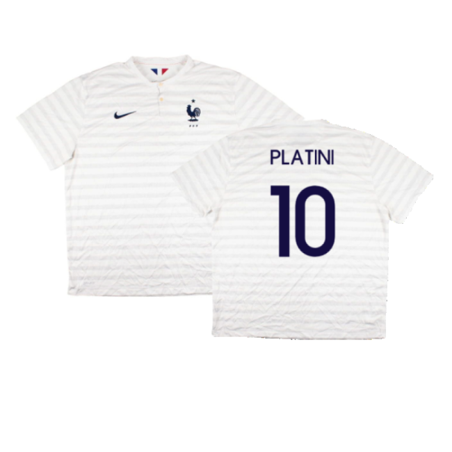 France 2014-15 Away Shirt ((Very Good) XXL) (Platini 10)
