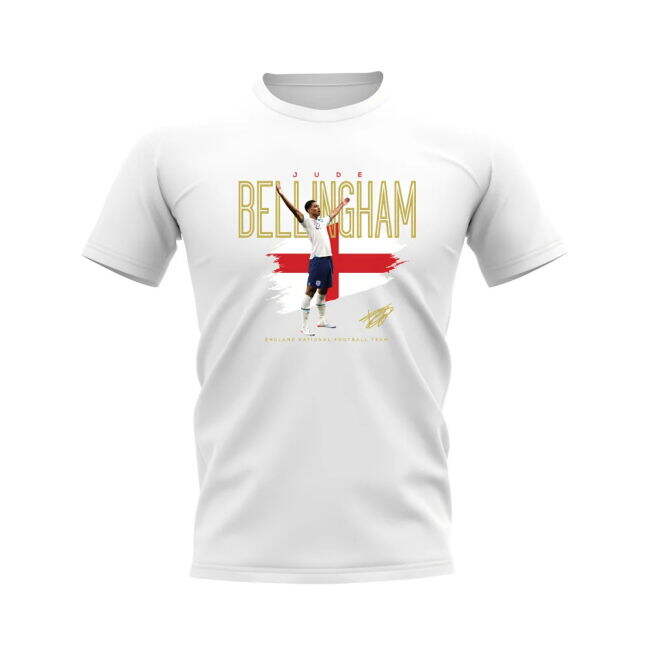 Jude Bellingham England Football Celebration T-Shirt (White)