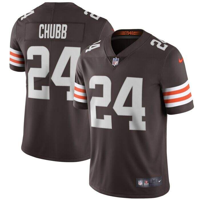 Men's Cleveland Browns Nick Chubb Nike Brown Vapor Limited...