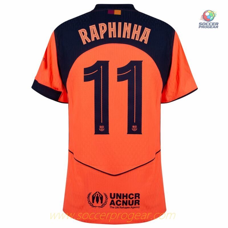 Barca Third 2025-2026 Season Raphinha Kids Edition Football Kit Team Shirt