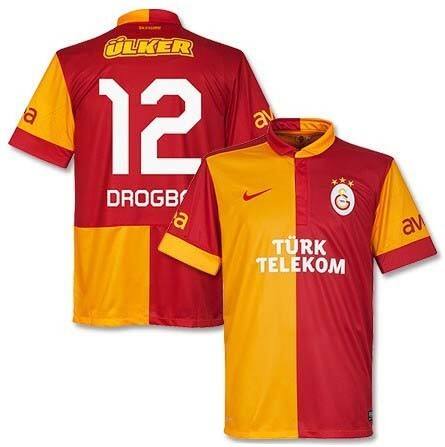 Premium Quality Galatasaray 201314 Home DROGBA 12 Soccer Jersey