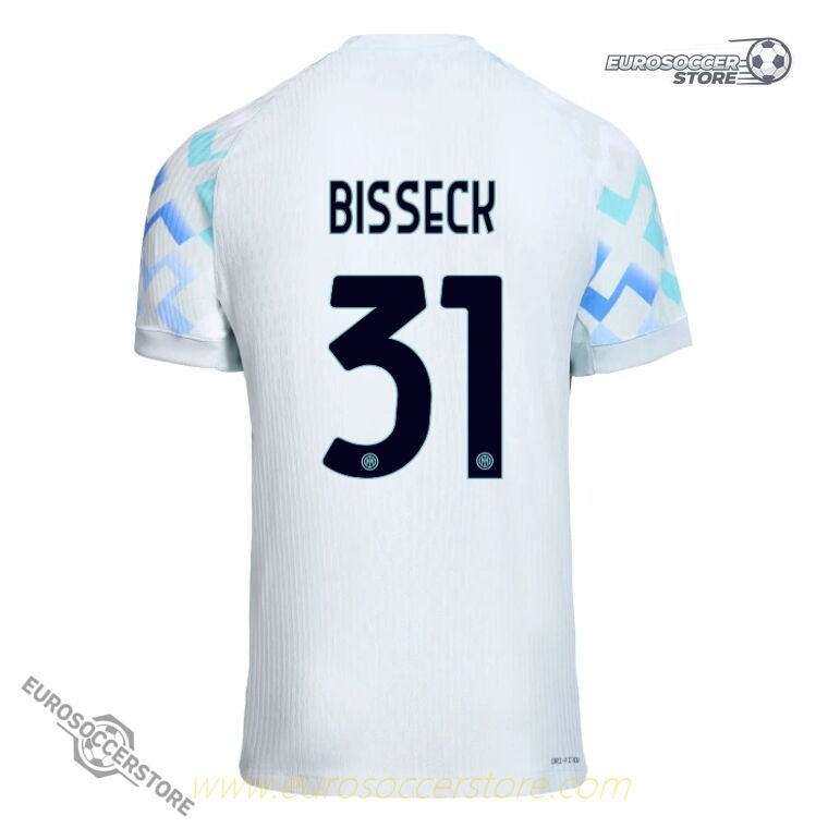 Away Jersey of Inter Milan: BISSECK 31 for the 25-26 Season (Player Version)