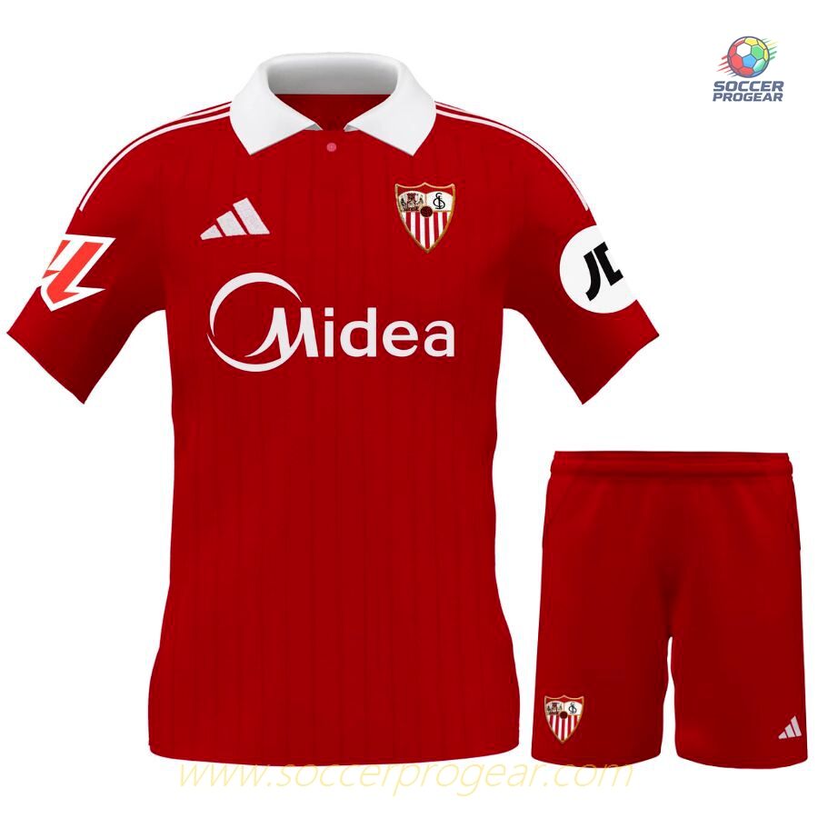 Sevilla FC Away Youth Football Kit Soccer Jersey 2025-2026 Season