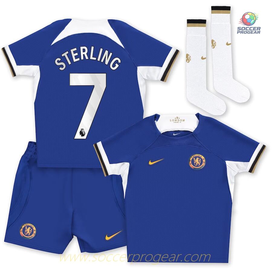 Chelsea Children's Edition Home Team Jersey Team Jersey 2023 2024 Sterling