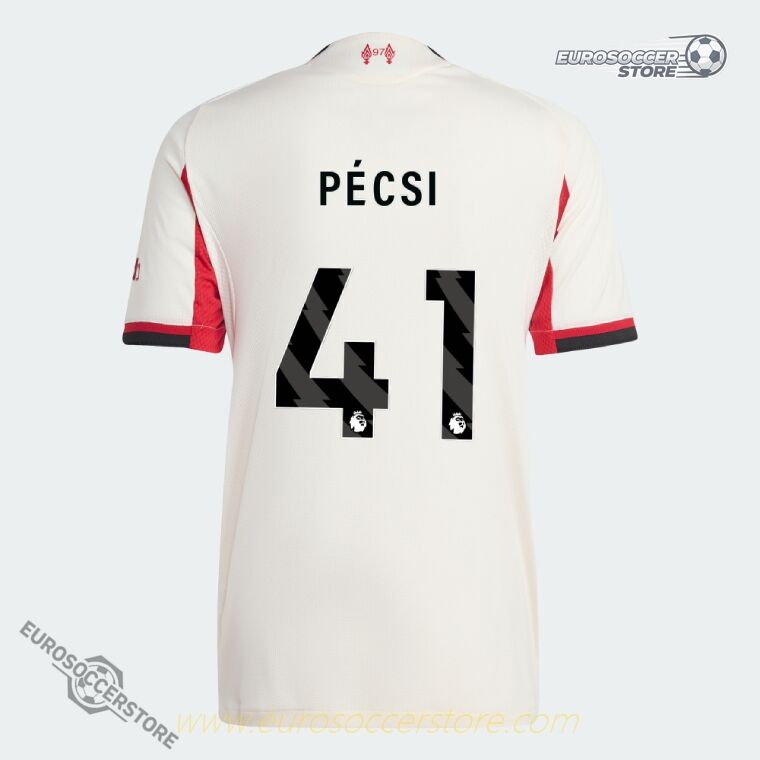 PÉCSI 41 Away Liverpool Jersey for 25-26 Season (Player Version)