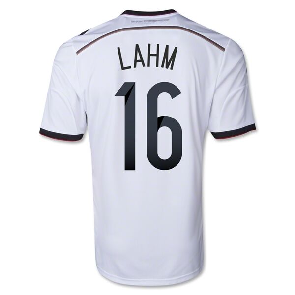2014 Germany 16 LAHM Home White Soccer Jersey Shirt - Official