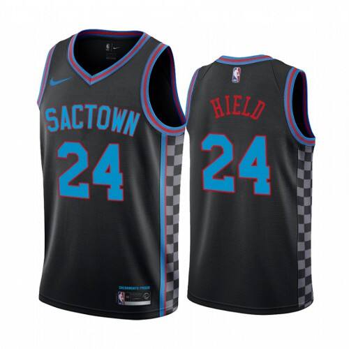 SAC #24 Buddy Hield Top-Grade 2020 City NBA Jersey - Black Swingman