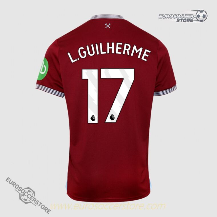 L.GUILHERME's 17 Home Jersey for West Ham United during the 25-26 season