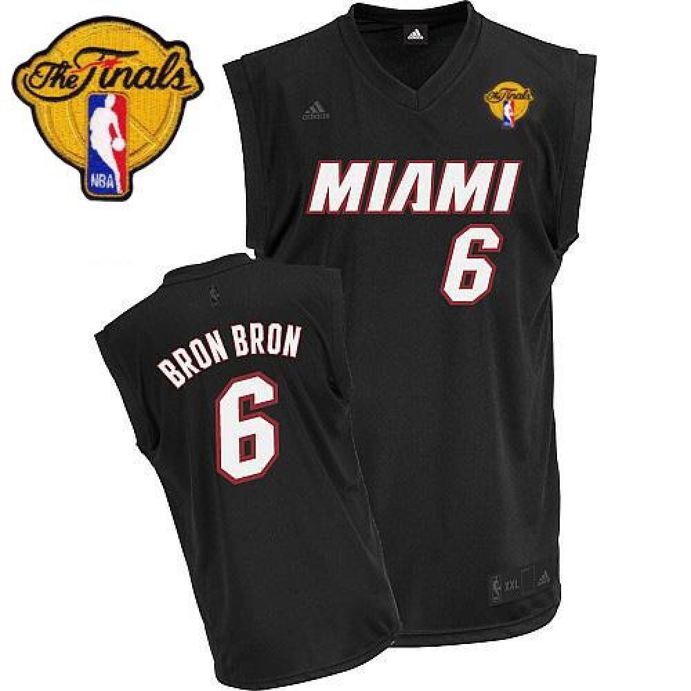 Collector's Item Genuine Men's Miami Heat #6 LeBron Black Basketball Jersey