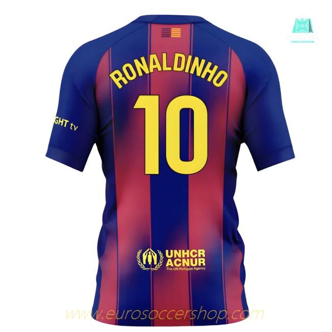 2025-2026 Barcelona Home Shirt (Kids) (Ronaldinho 10)