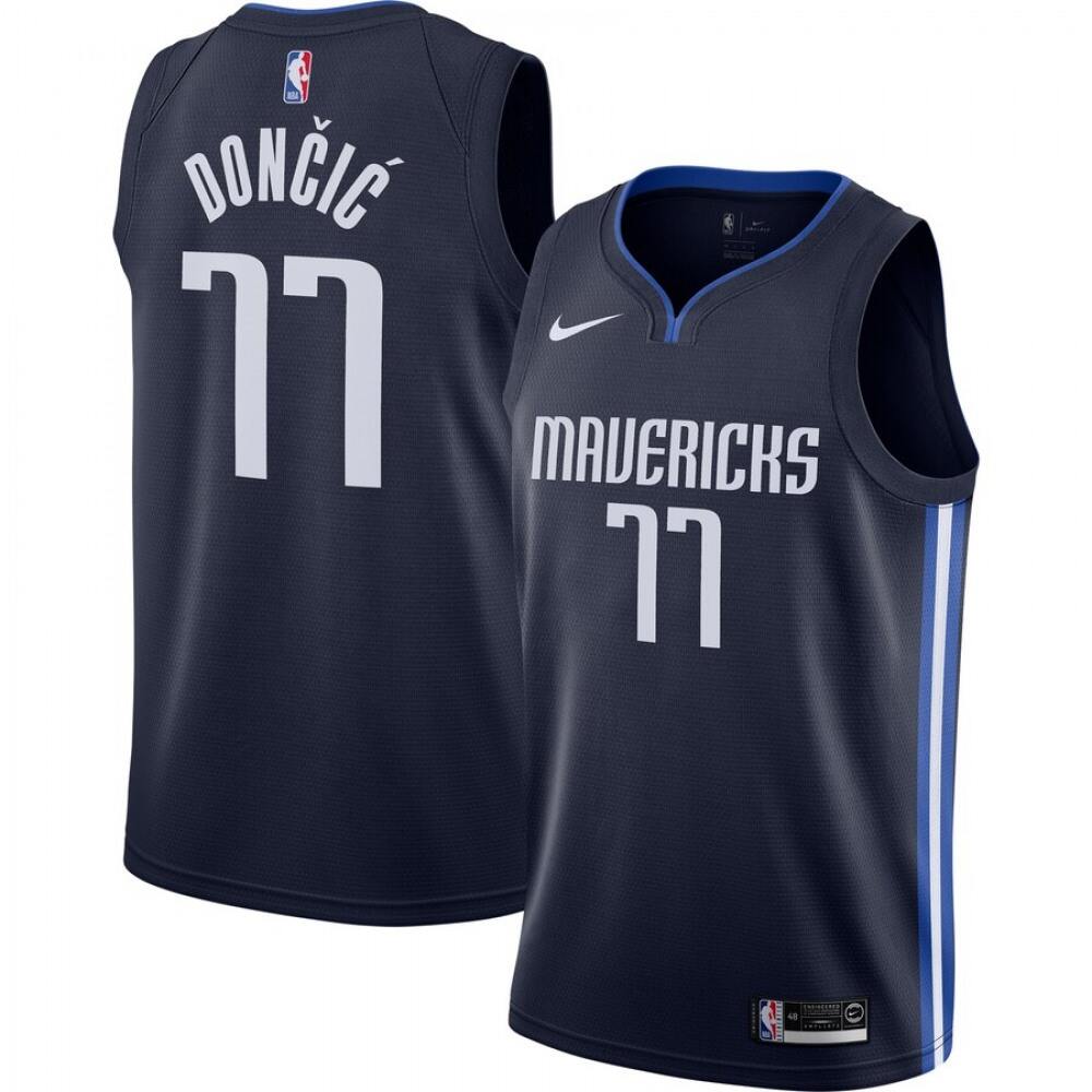77 Dallas Mavericks Jersey Navy - - Basketball Fan Gear