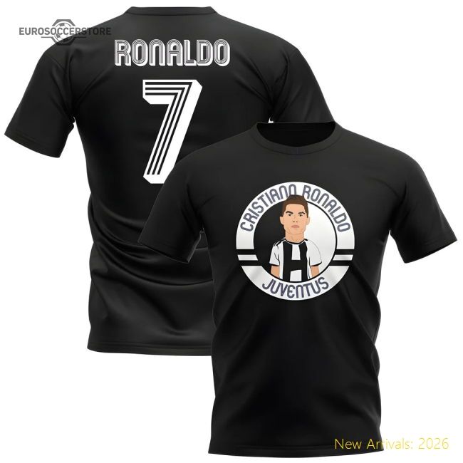 Luxury Cristiano Ronaldo Black And Whites Illustration Supporter Te