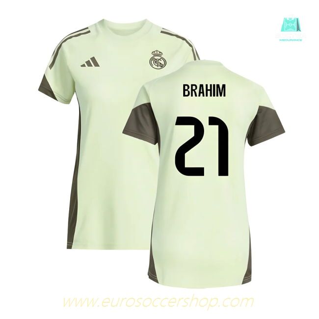 2025-2026 Real Madrid Training Jersey (Almost Lime) - Womens (Brahim 21)