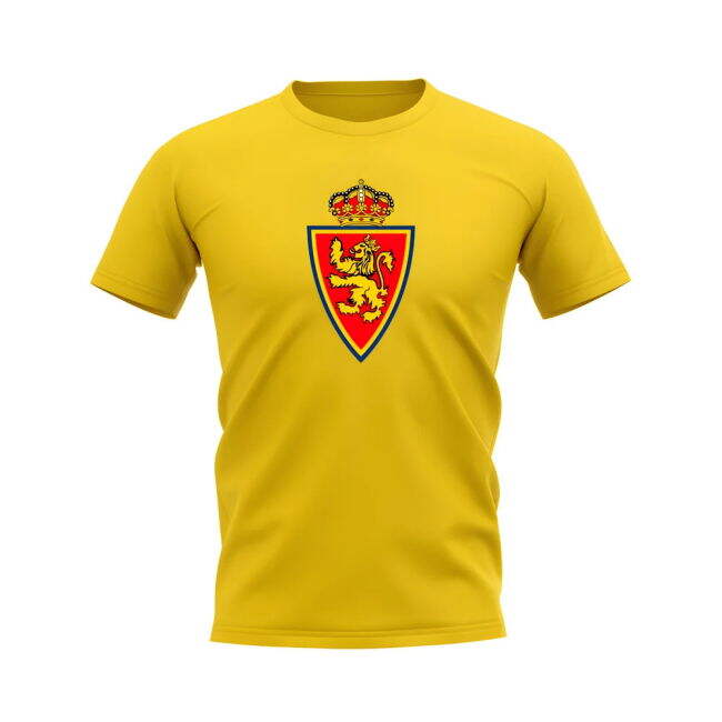 Real Zaragoza Badge T-Shirt (Yellow)