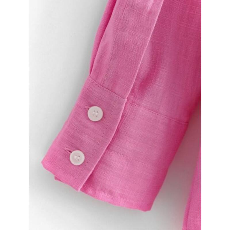 Drop Shoulder Button Up Pocket Shirt MF0650