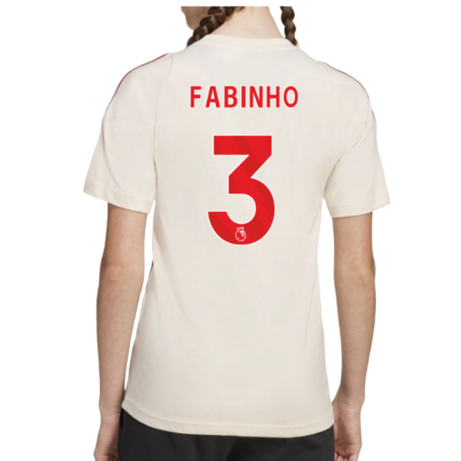 2025-2026 Liverpool Training Tee (White) - Kids (Fabinho 3) (Fan Fa...