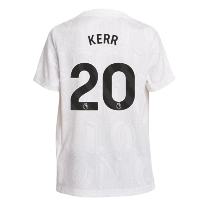 2025-2026 Chelsea Pre-Match Shirt (White) - Kids (Kerr 20)