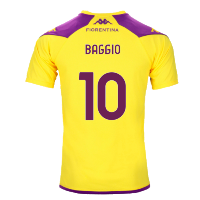 Fiorentina Fiorentina Training Shirt Yellow Baggio #10 Elite Perfo...