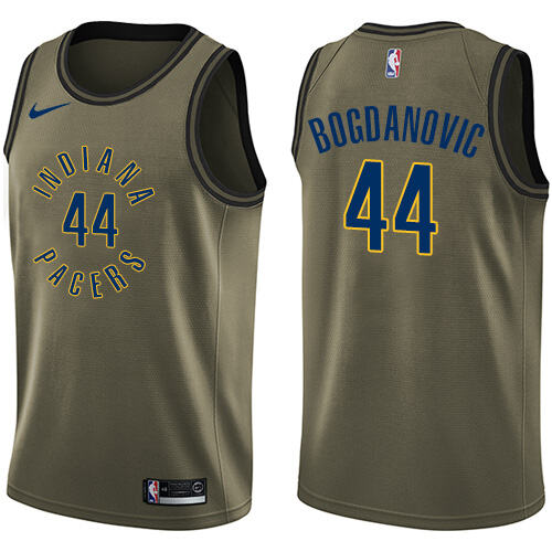 Pacers Bojan Bogdanovic #44 Elite 2024 Icon NBA Swingman Jersey Green