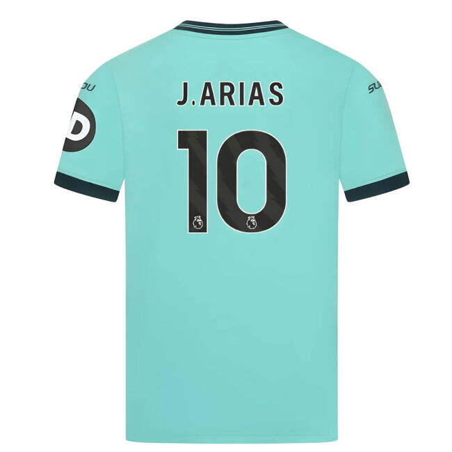 Committed Wolves Wolves Away Shirt Kids J Arias #10 Premium Qualit...