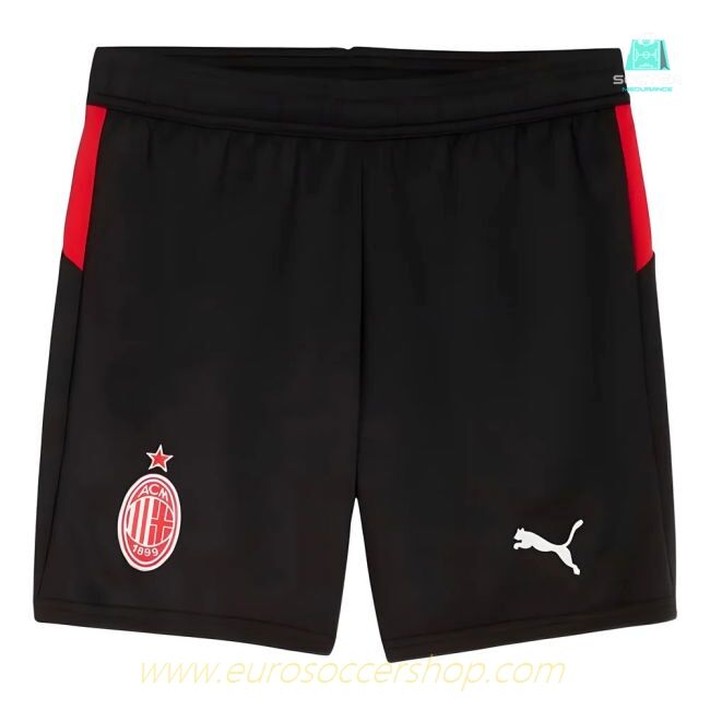2025-2026 AC Milan Home Shorts (Black) - Kids