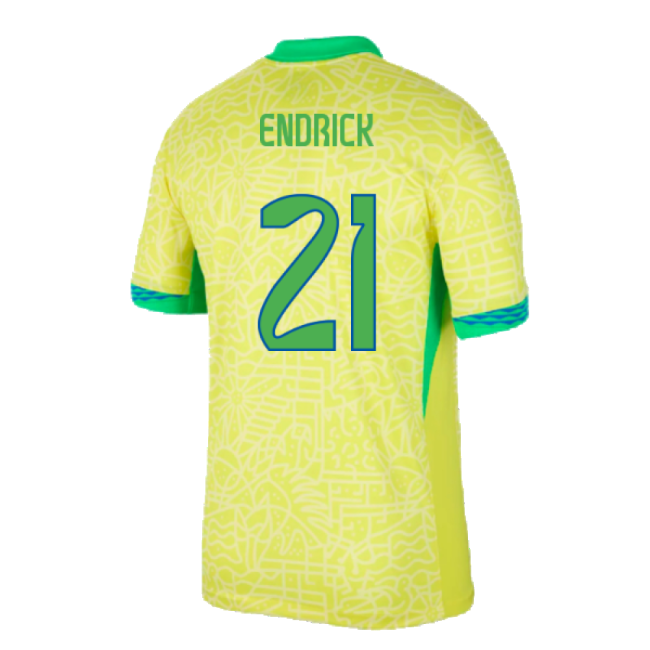 Replica 2024-2025 Brazil Home Dri-Fit Adv Match Shirt (Endrick 21)