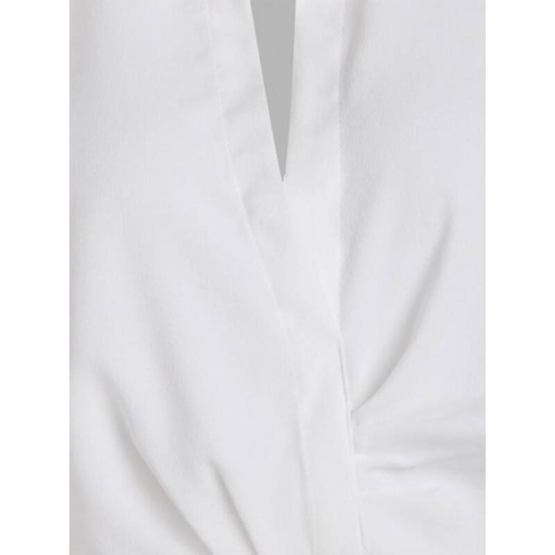 Slit Sleeve Ruched Collared Top ZC6542