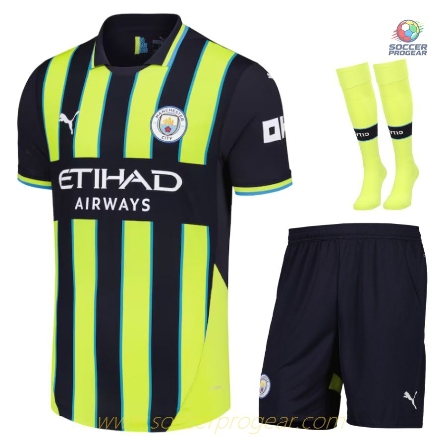 Manchester City Away Children Kit Shirt 2024/25 Collection