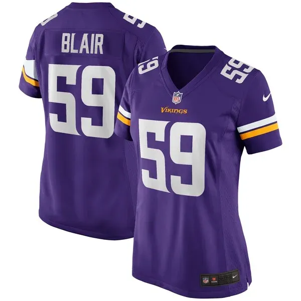 None Matt Blair Game Jersey - Purple | NFL Player Jersey | NFL Footbal