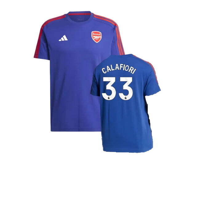 Arsenal Arsenal Dna Tee Victory Blue Calafiori #33 Premium Quality...