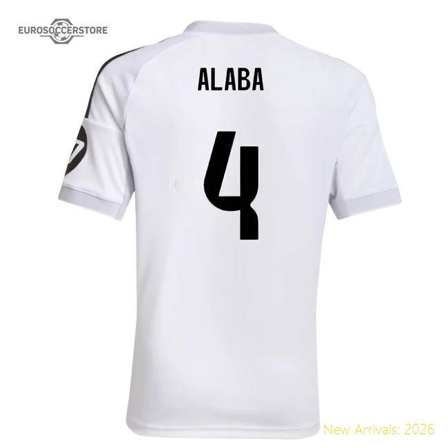 High-quality 2025-2026 Real Madrid First Jersey (kids) (alaba 4)