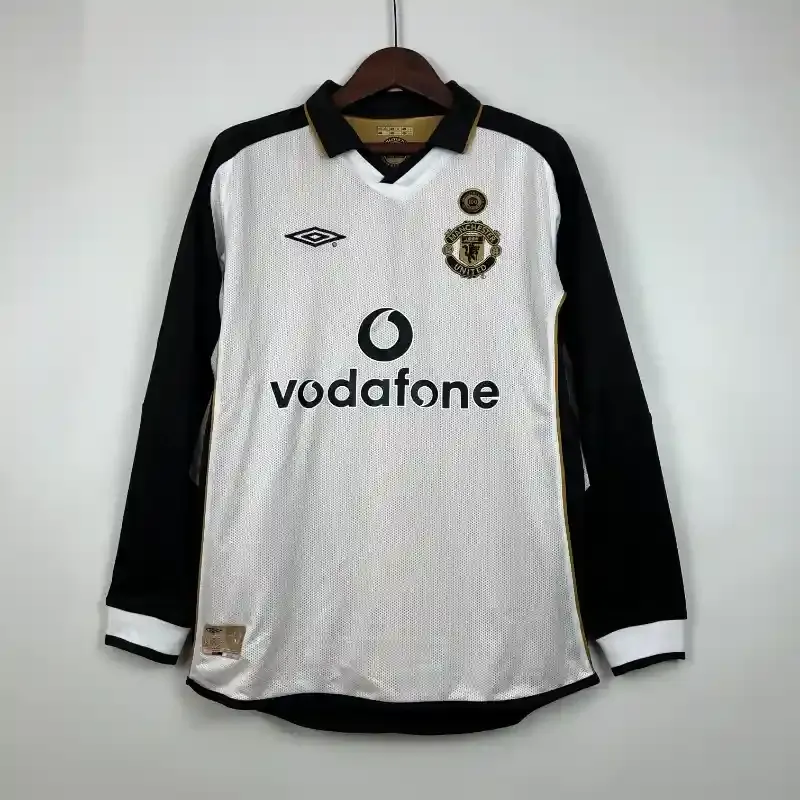 2001-2002 Long Sleeve Manchester United100th Anniversary Soccer retro kit