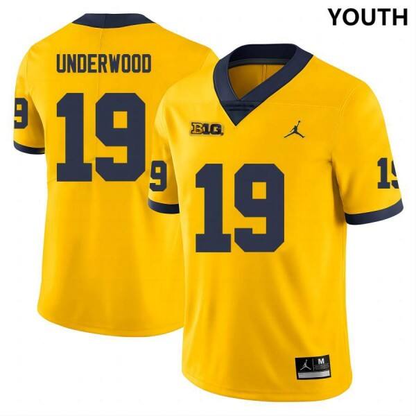 Youth(kids) Ncaa Team Bryce Underwood #19 Official Replica