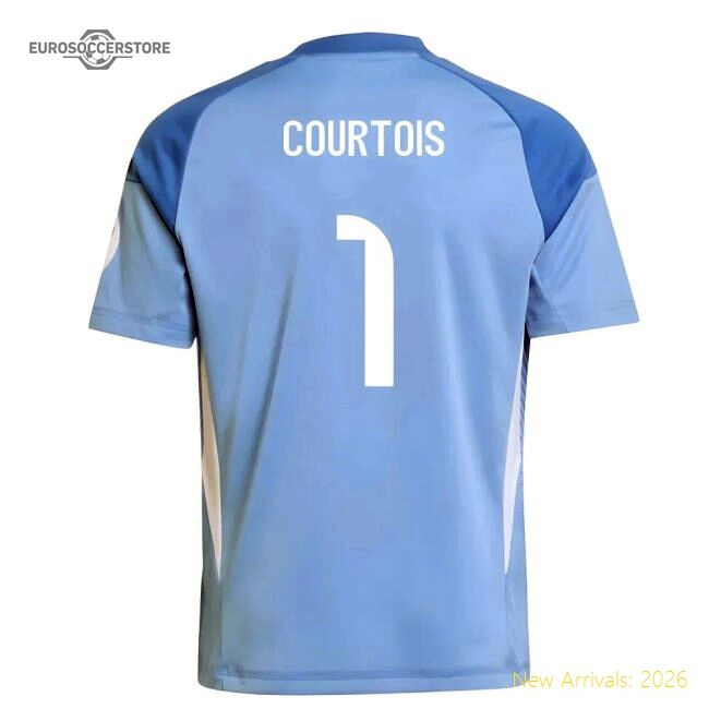 2025-2026 Real Madrid Home Goalkeeper Shirt (blue) - Kids (courtois 1)