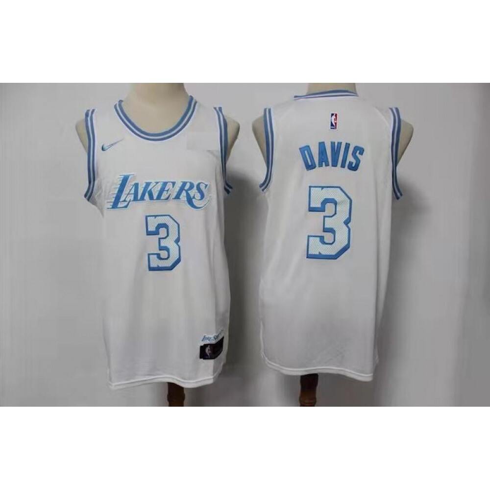 Collector's Item Modern Men's LAL #3 Anthony White Basketball Jersey