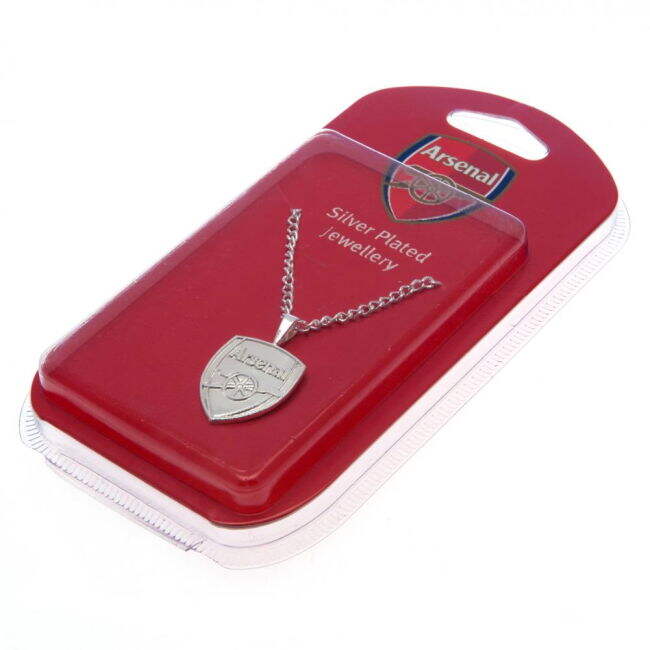 Men's Arsenal FC Silver Plated Pendant & Chain XL
