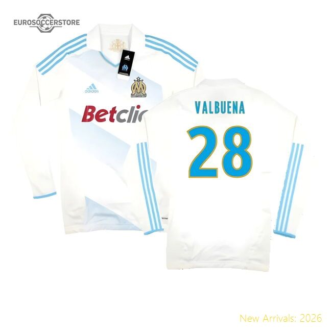 Fan-Favorite Marseille 2011-12 Player Spec Long Sleeve Home Shirt ((Excellent) L) (Valbuena