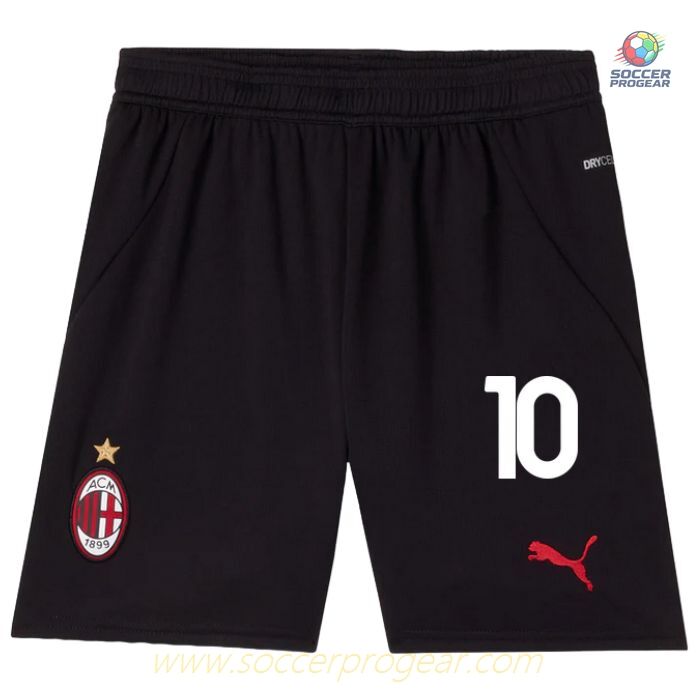AC Milan Children's Editionren's Home Team Jersey Team Jersey 2024-2025 Season Rafa Leão Black