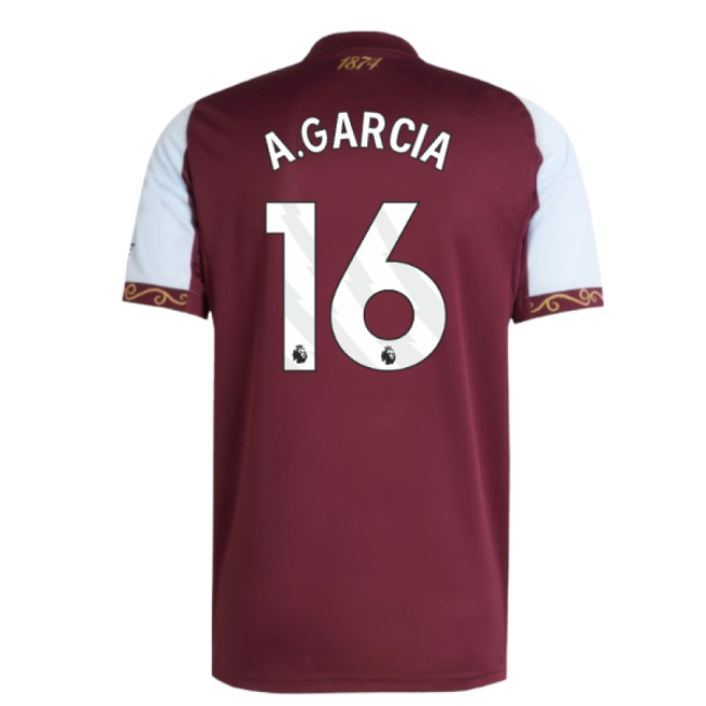 Durable Material Football Aston Villa Home Shirt A Garcia #16 New ...