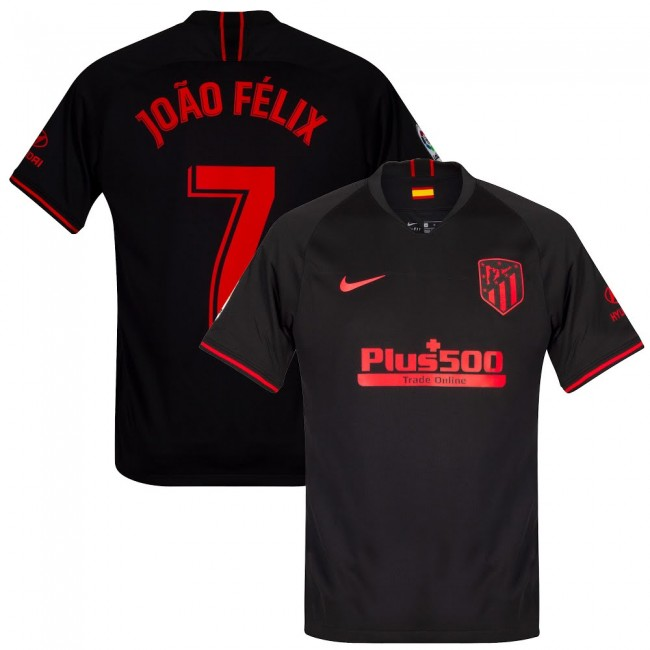 Moisture Wicking Atletico Madrid Away 2019-20 Felix 7 Black Soccer