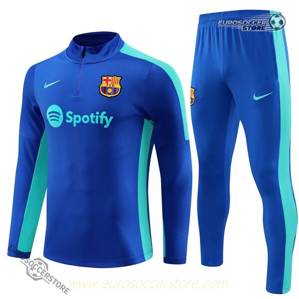 Barcelona Blue Zip-Up Tracksuit for the 23-24 Season